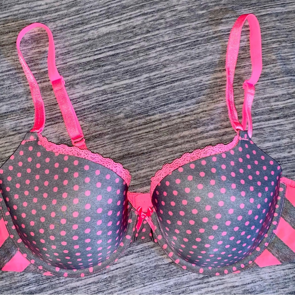 Victoria’s Secret Gray Polka Dot Bra